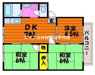 サンビレッジゆたかAの物件間取画像